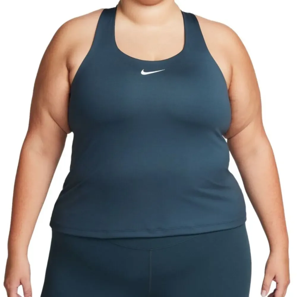 Nike Mid Support Padded Sports Bra Tank Top Deep Jungle 1X,runs big see below